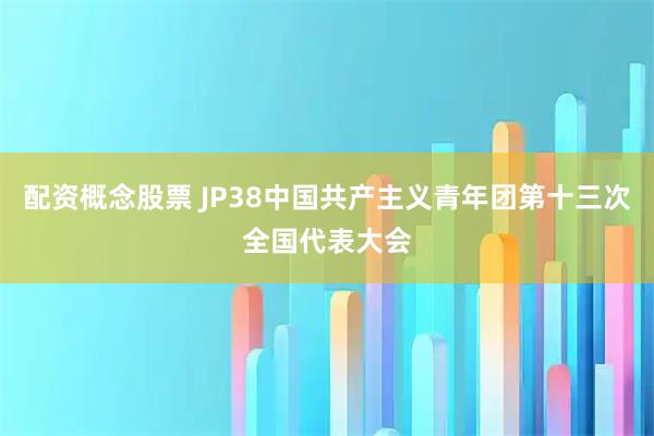 配资概念股票 JP38中国共产主义青年团第十三次全国代表大会